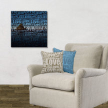 Typography Living Room Decor