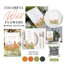 Colorful Wild Flowers Wedding Collection