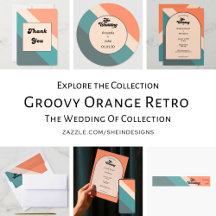 Groovy Orange Retro The Wedding Of Collection