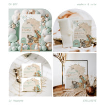 Safari animal Boho Oh Boy Baby Shower 
