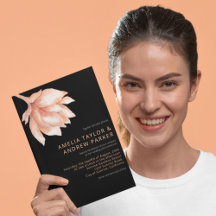 Peach Orange Fuzz Modern Elegant Watercolor Floral