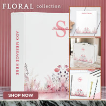 Elegant Simple Floral Back To School Supplements