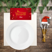 Christmas Folded Place Card