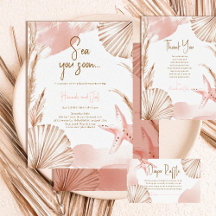 Sea You Soon Baby | Coastal Boho Baby Shower Suite