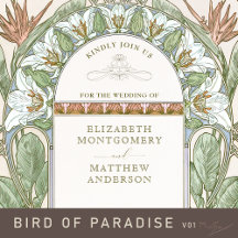 Bird of Paradise v01 - Vintage Art Nouveau