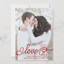 Elegant Red Swirl Love Script