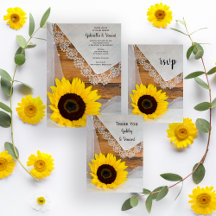 Sunflower and Lace Country Wedding