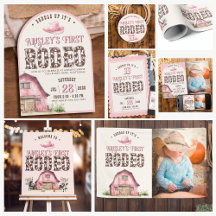 Girly Cowgirl First Birthday Party Supplies