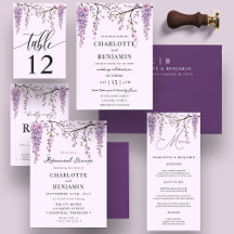Romantic Watercolor Wisteria Wedding Collection