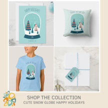Cute Snow Globe Happy Holidays