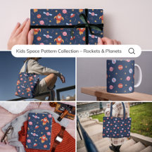 Kids Space Pattern Collection – Rockets & Planets