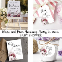 BABY IN BLOOM ANEMONES BABY SHOWER SET