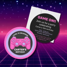 Level Unlocked - Cute Pink Controller Birthday