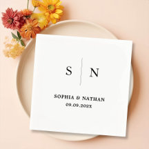 Minimal & Chic Wedding Napkins