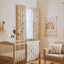 Boho Earthy Neutral Botanical Nursery Collection