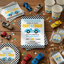 Fast & Three Race Car 3rd Birthday Party