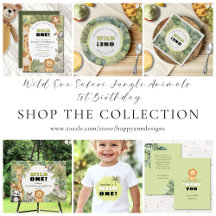 Wild One Safari Jungle Animals 1st Birthday