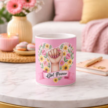 Girl Power Floral Heart
