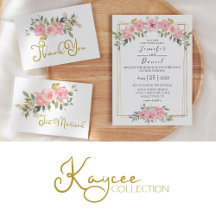 Kaycee • Elegant Blush & Gold Floral Wedding Suite