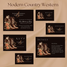 Country Western Flowers with Cowboy Boots-Wedding