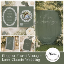 Elegant Floral Vintage Lace Classic Wedding