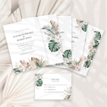 Tropical Orchid with Monstera Wedding Collection