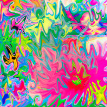 Colorful Flower Garden Abstract Collage