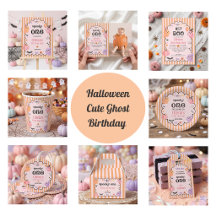 Halloween Cute Ghost Birthday Party