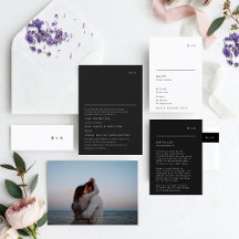 Simple Modern Monogram Elegance B&W Collection
