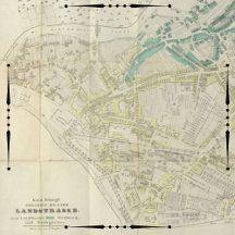 Vintage Karte Österreich Wien | Erdberg um 1836