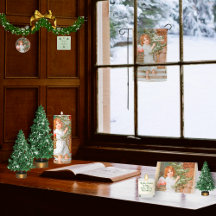 NEW!!! Winsome Christmas Angel with Evergreen Tree