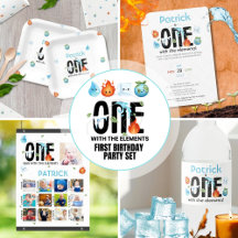 ONE With The Elements First Birthday Party Set
