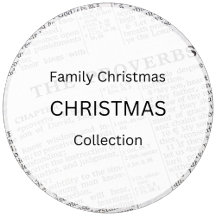 Family Christmas with Watercolor Green Pine Tree 