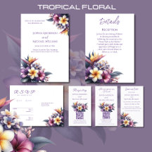Tropical Floral Wedding Theme Collection