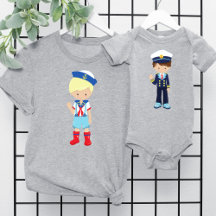 Cute Boy, Boat Captain - Baby and Kids Clothes