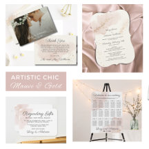 Artistic Chic Wedding - Mauve and Gold
