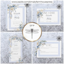 Rustic Winter Frosty Blue & White Floral Wedding