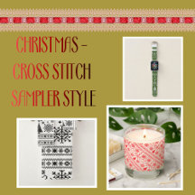 CHRISTMAS CROSS STITCH SAMPLER STYLE