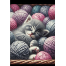 Cute Kittens in Balls of Yarn
