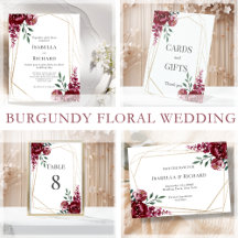 Burgundy Floral Wedding