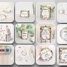 mushroom woodland baby shower