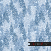 Blue Pine Tree Pattern 