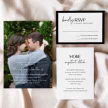 Chic Photo Modern Wedding Invitation Suite