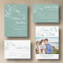 Delicate Orchids - Mint Green wedding suite