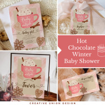 Hot Chocolate Winter Baby Shower Girl