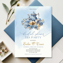 Bridal Shower Tea Party Invitations