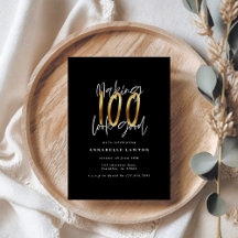 Making 100 look good black and gold