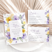 Purple and Yellow Flowers Wedding Collection