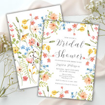 Spring Wildflower Elegant Bridal Shower 