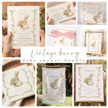 Vintage Bunny Baby Shower